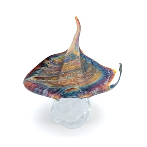 Murano Glass Sailboat Sculpture: Red & Blue Marine Art - Etsy