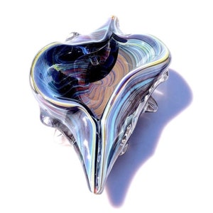 Chalcedony glass sculpture, human figure, blown glass, home decor, gift idea, TRADEMARK OF ORIGIN