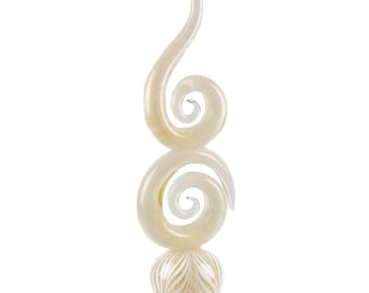 Escultura espiral de cristal de Murano dorado: auténtico arte veneciano