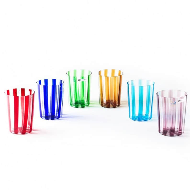 Murano Drinking Set Blown Glasses Coloured Drinking Set Etsy Australia