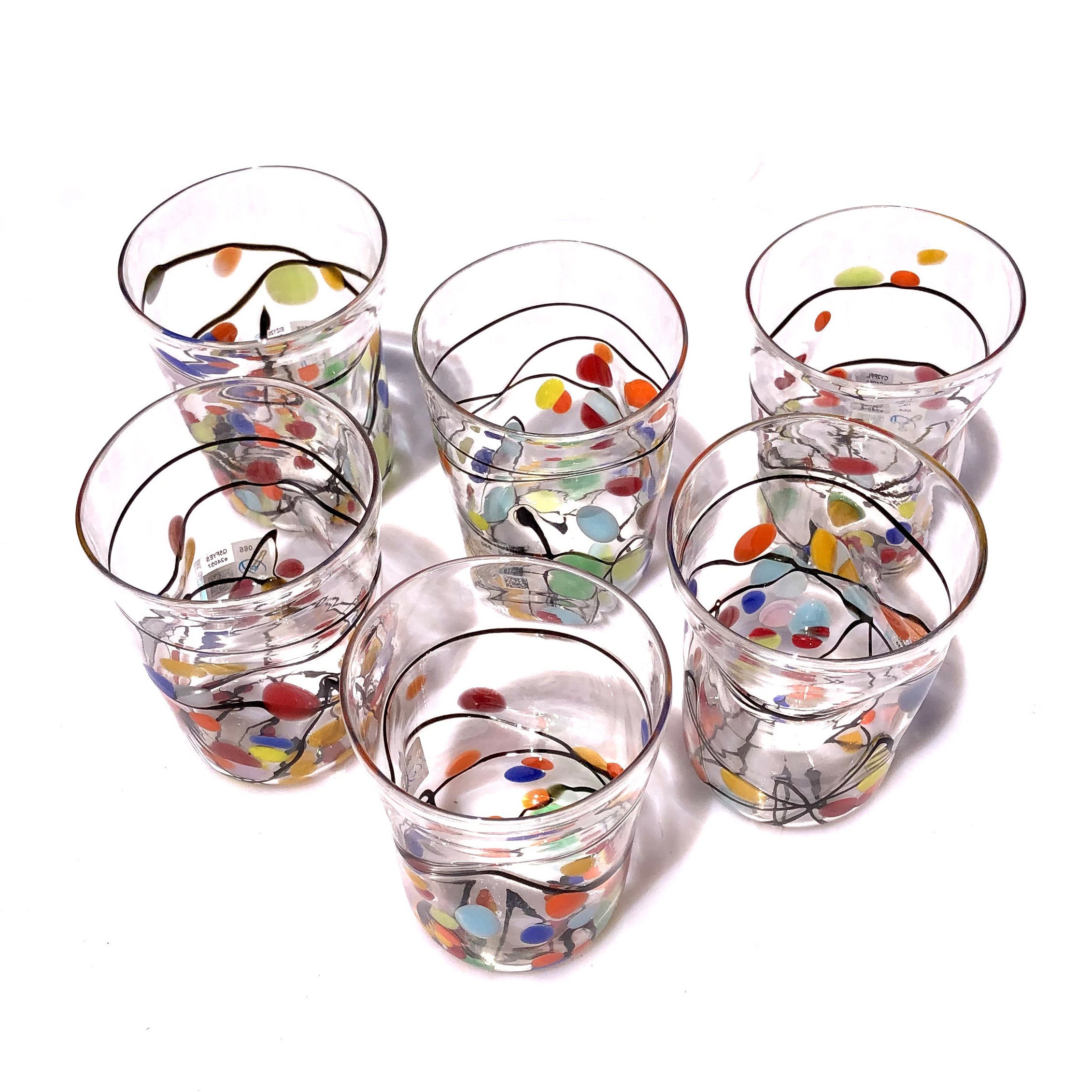 Bicchieri da Acqua Colorati Moderni e Particolari in Vetro
