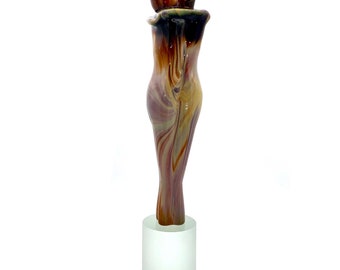 Murano Chalcedony Glass Lovers Sculpture: Italian Home Decor
