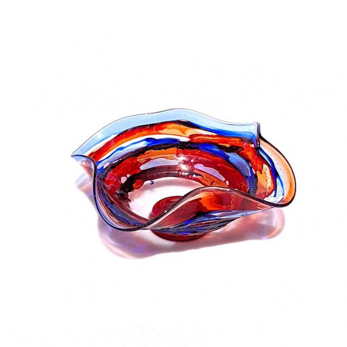 Murano glass plate colored glass centrepiece decorative Etsy