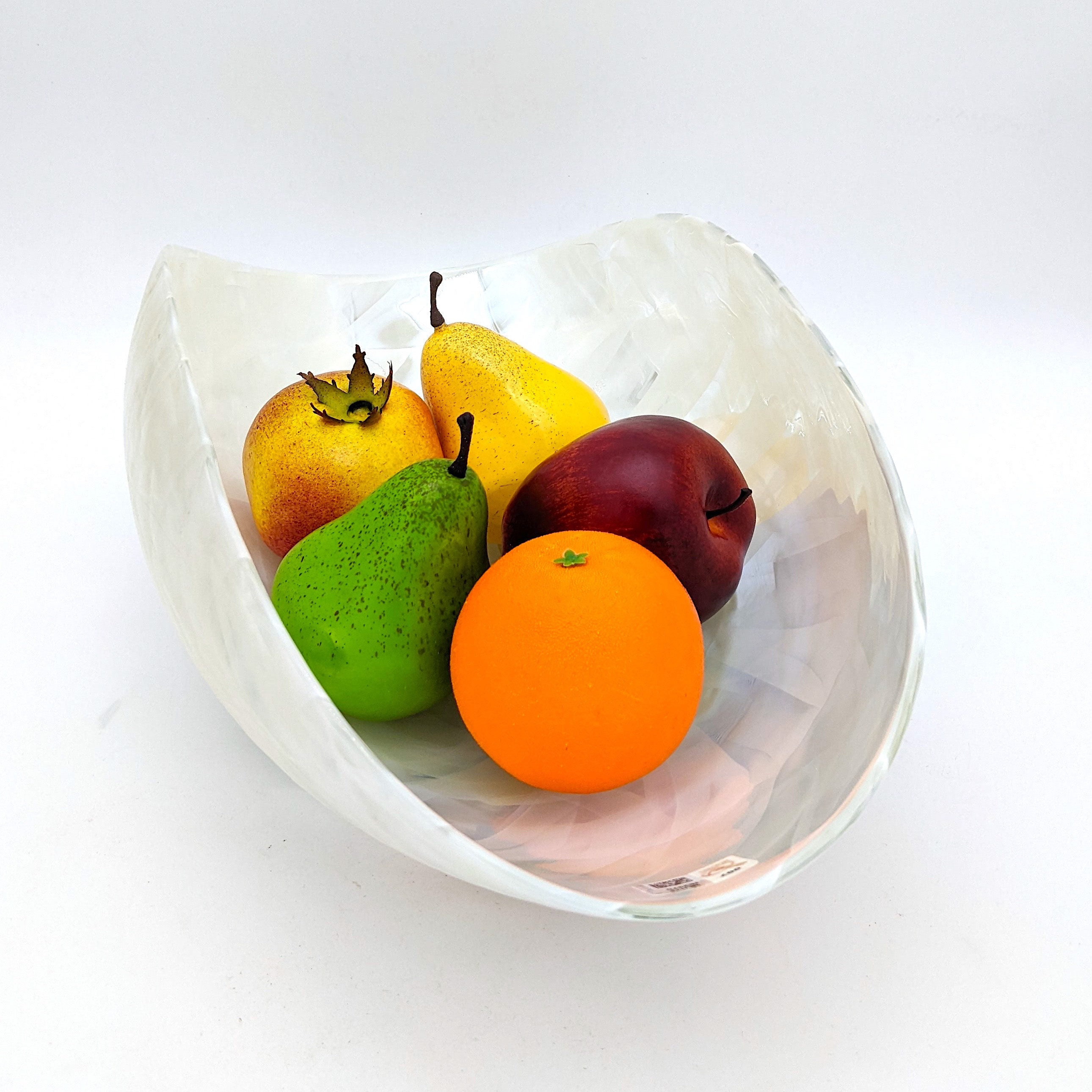 Ciotola Centrotavola In Cristallo Per Frutta E Insalate | Grande Insalatiera Decorativa Vetro | Diametro 36.5 Cm