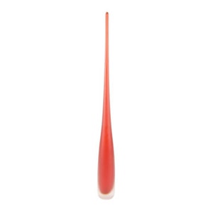 Handmade Murano Glass Vase: Tall Red Blown Glass, Italian Decor
