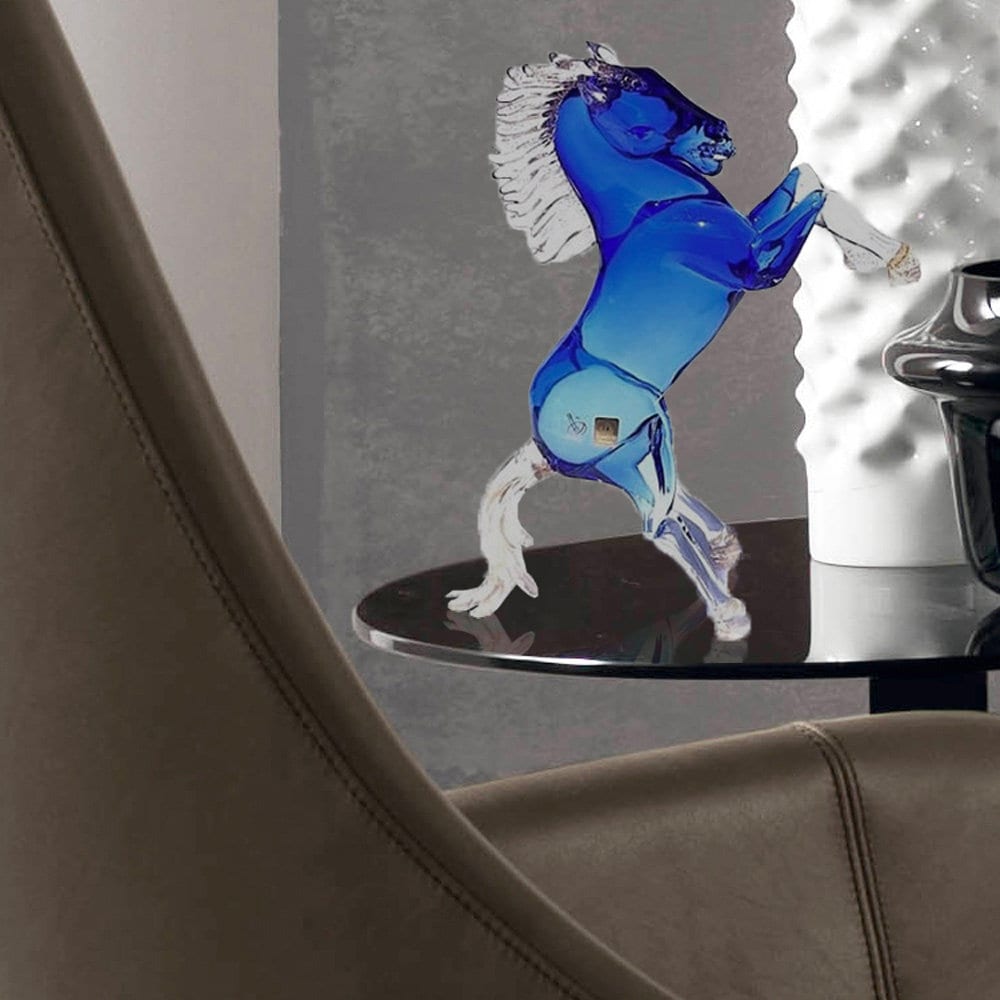 ブルームラーノガラスの馬の彫刻：本物のイタリア製装飾品 - Etsy 日本