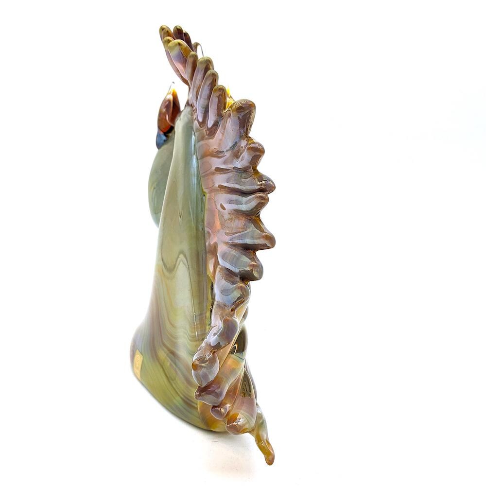 カルセドニー ムラーノガラス 馬頭彫刻 - イタリア製 - Etsy 日本