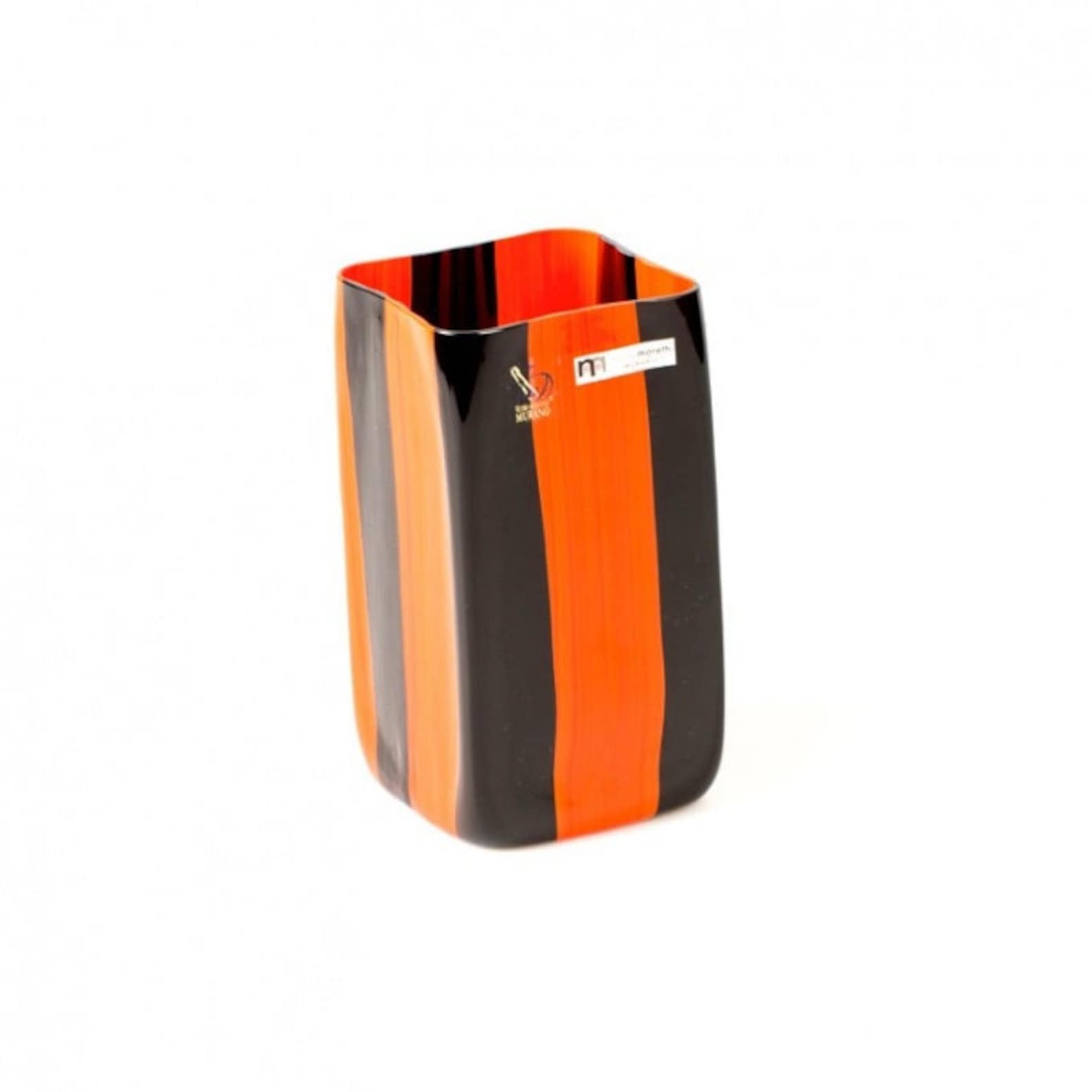 Murano Glass Vase Black and White Vase Glass Vase Etsy