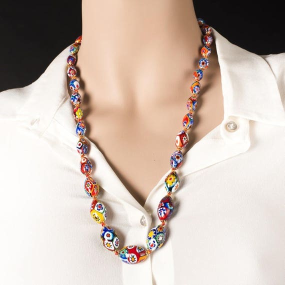 ヴェネチア美術館ムラーノガラス⭐ミックスデザインネックレス ヴェネチア美術館ムラーノガラス⭐ミックスデザインネックレス