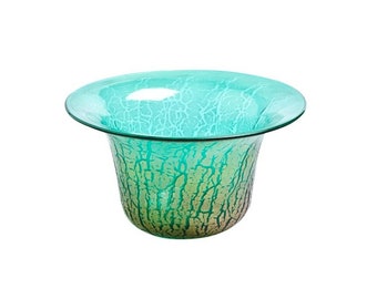 Murano glass bowl - Classic design luxury cup - green gold decorative bowl - Italian piece - Trademark of Origin Guaranteed