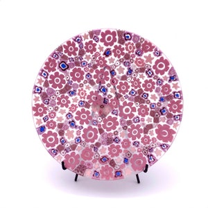 Murano Glas Teller: Rosa Murrini, Italienisches Wohndekor