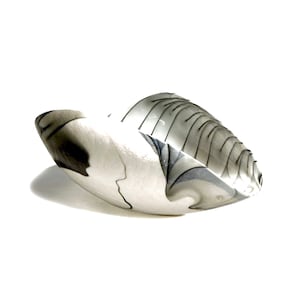 Murano Glass Bowl: Modern Italian Black & Ivory Art Decor