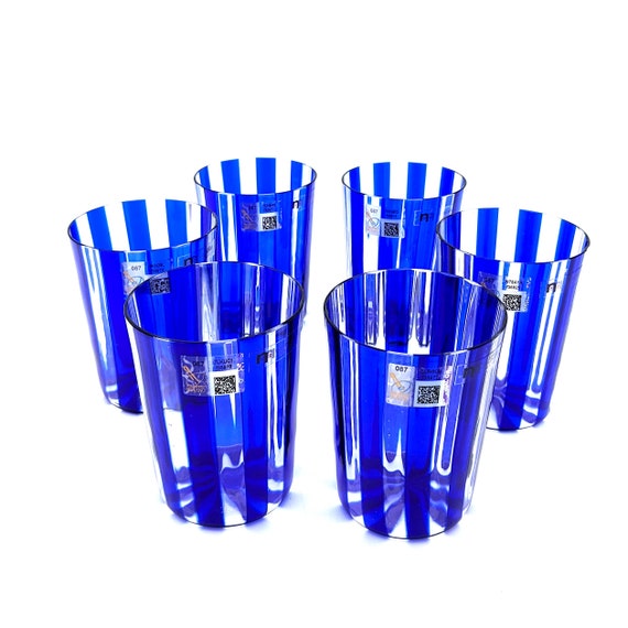 Elegant Vertical Stripes - Murano Glass Set