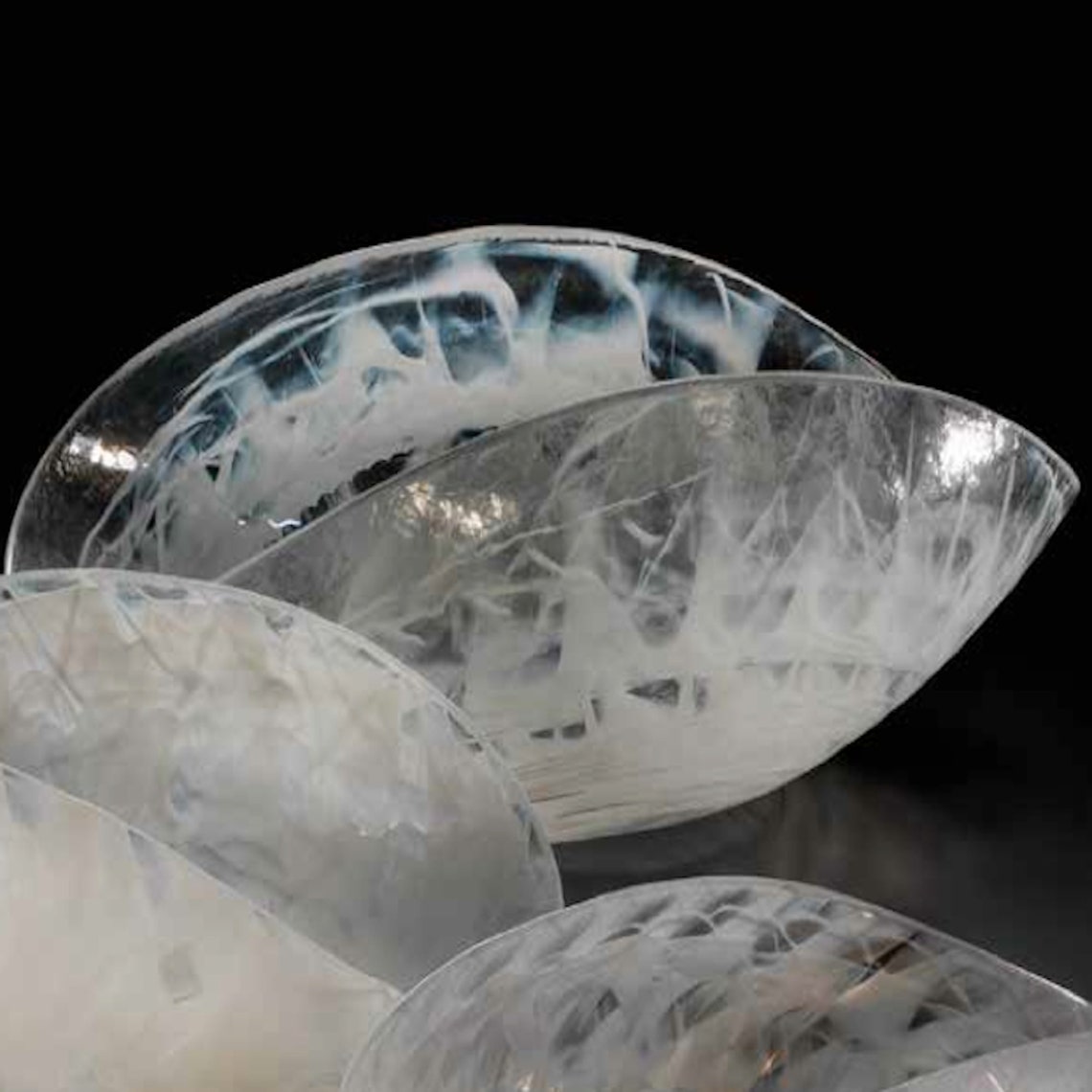 Murano Glass Bowl Modern Oval Glass Centerpiece Trademark Etsy