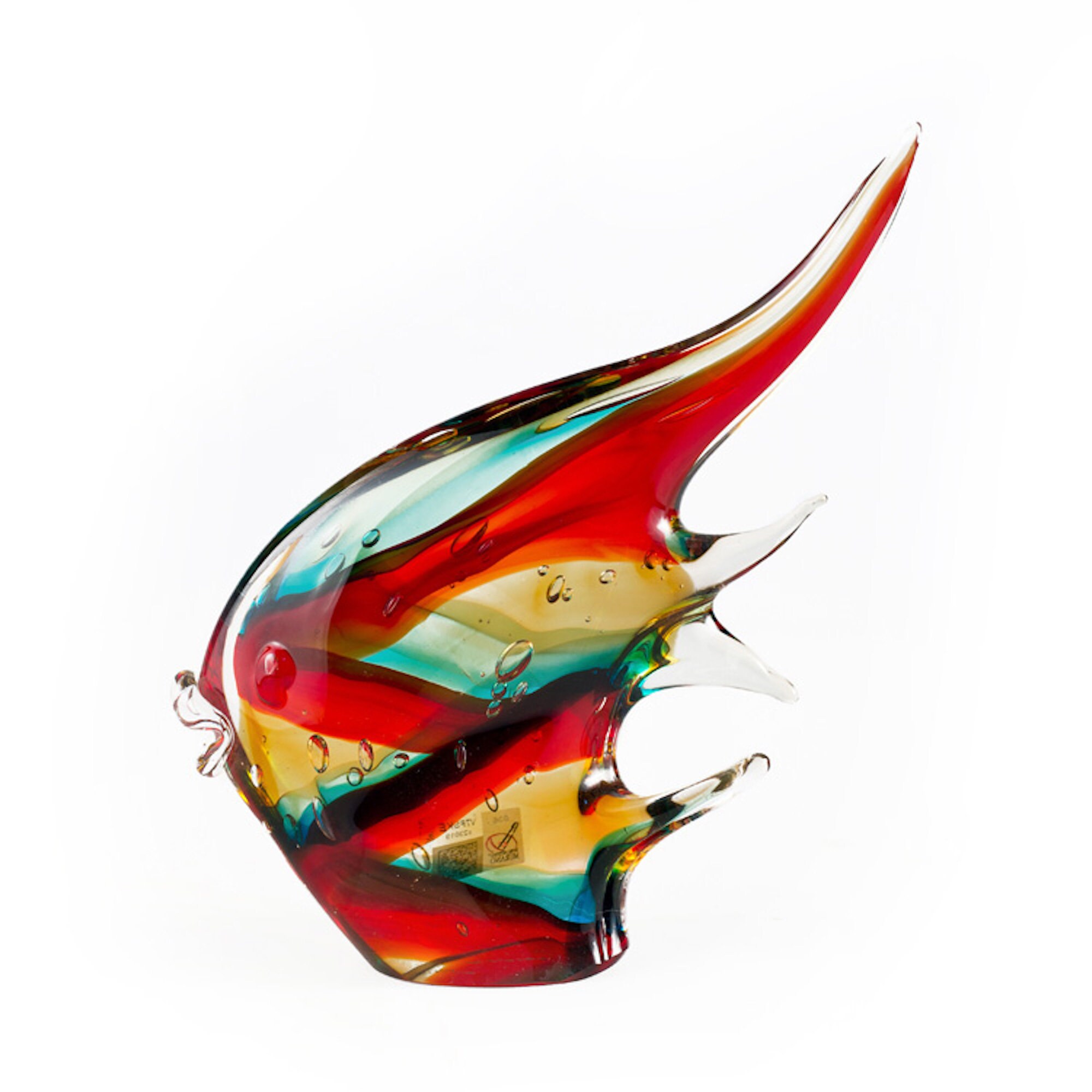 Glass Sculptures & Figurines fish statue TRADEMARK OF ORIGIN orange