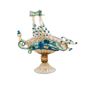 Murano Glass Decorative Goblet: Venetian Blown Chalice Artwork