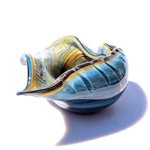 Murano-kalcedonglasskulptur: Heminredning i blåst glas