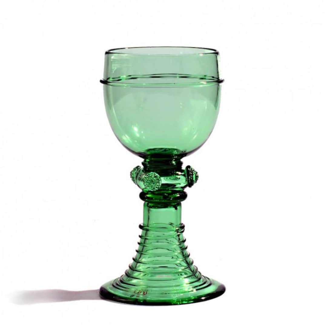 緑のムラーノガラス中世ゴブレット：ベネチアン・カリス - Etsy 日本