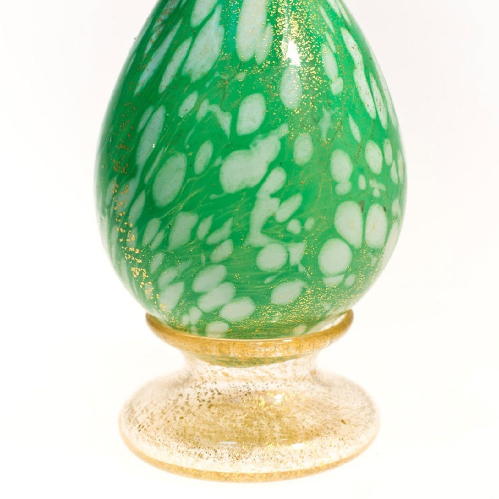 Murano Glass Decorative Egg Green and Clear Decroative Egg Etsy