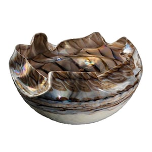 Murano Glass Bowl: Modern Bronze Centerpiece, Handmade in Italy