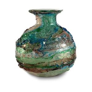 Murano Glass Vase: Small Spherical Italian Art Piece