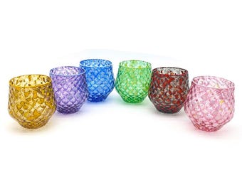 ミルフィオリ ムラーノガラス タンブラー - 手吹きベネチアンガラス (6