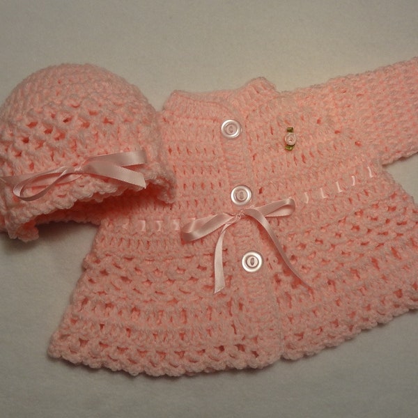 144. Pattern for Baby Girl Lacy Sweater Set