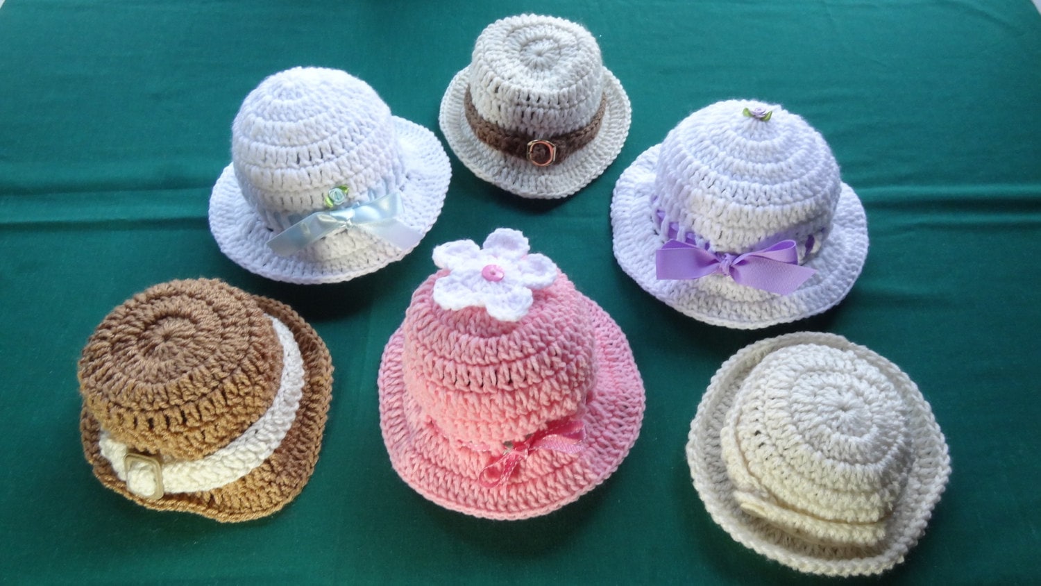 154. Pattern, Crocheted Hat for infant and toddler girls and boys