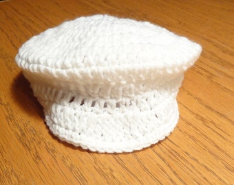 152. Pattern for Infant Crochet  Newsboy Hat with Visor