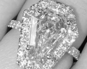 Coffin Gems® - 3CT HALO with 1/2 ETERNITY BAND
