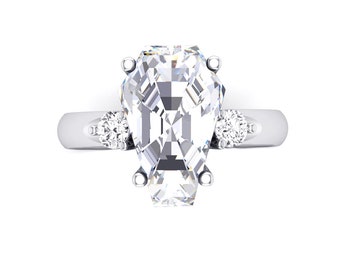 5ct Coffin Gems® Accent Ring