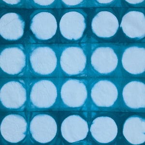 Blue Shibori Fabric, Polka Dot Fat Quarters, Shibori Moons image 9