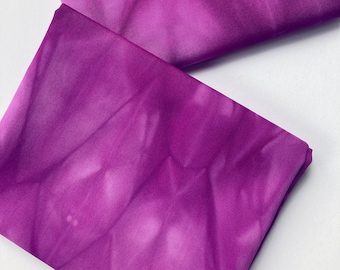 Cotton Shibori Fabric, Purple Tie Dye Fat Quarters, Hand Dyed Fabric