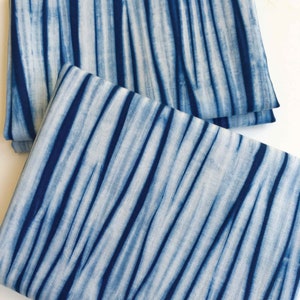 Shibori Fabric, Indigo Dyed Cotton Fat Quarter, Tie dye Cotton Fabric
