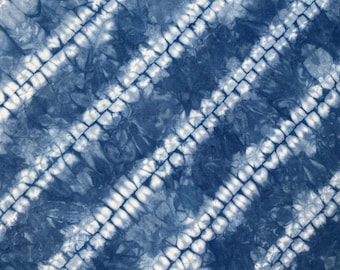 Indigo Fabric, Hand Dyed Shibori Fat Quarter