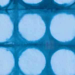 Blue Shibori Fabric, Polka Dot Fat Quarters, Shibori Moons image 6