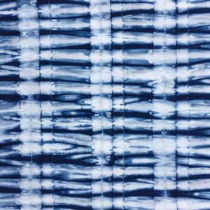 Shibori Indigo Fabric, Cotton Tie Dye Fat Quarter, Hand Dyed Fabric image 8