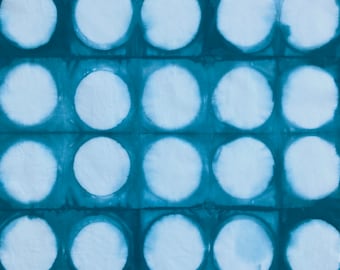 Blue Shibori Fabric, Polka Dot Fat Quarters, Shibori Moons