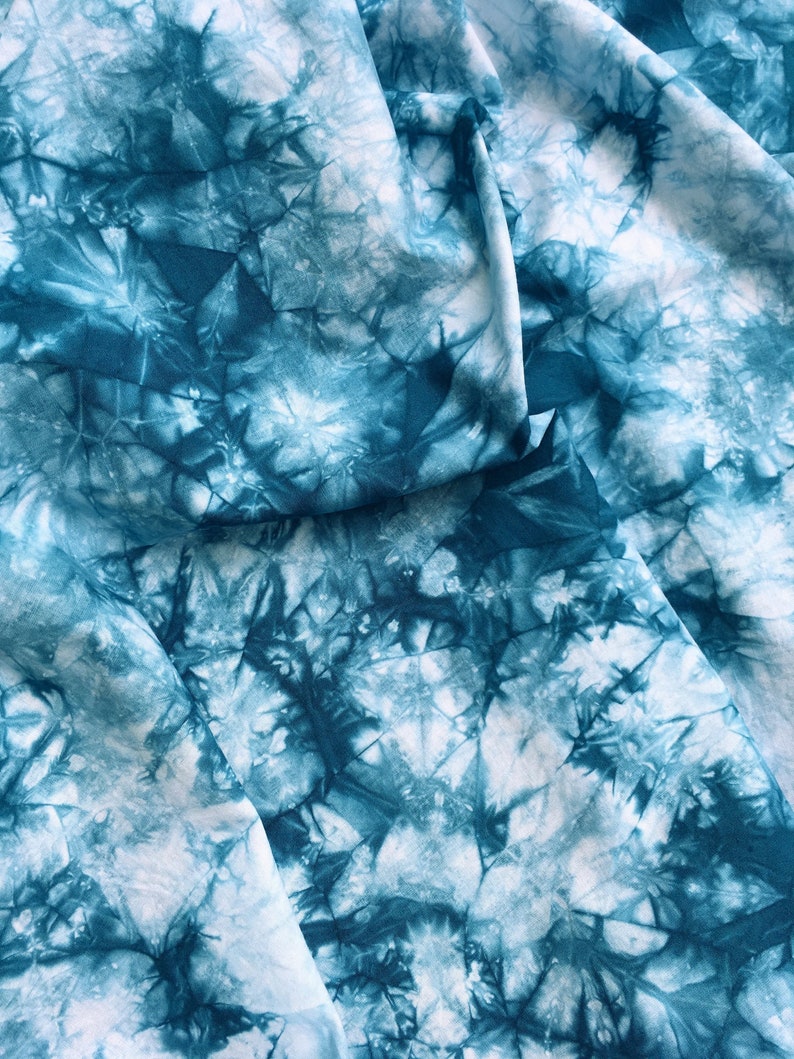 Shibori Fabric Blue Tie Dye Fabric Hand Dyed Cotton Quilt | Etsy