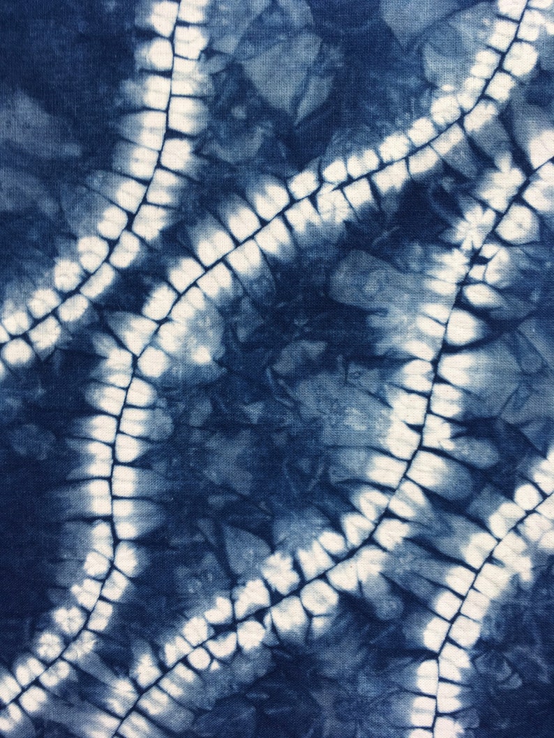 Indigo Dyed Shibori Fabric Hand Dyed Shibori Fat Quarter Etsy