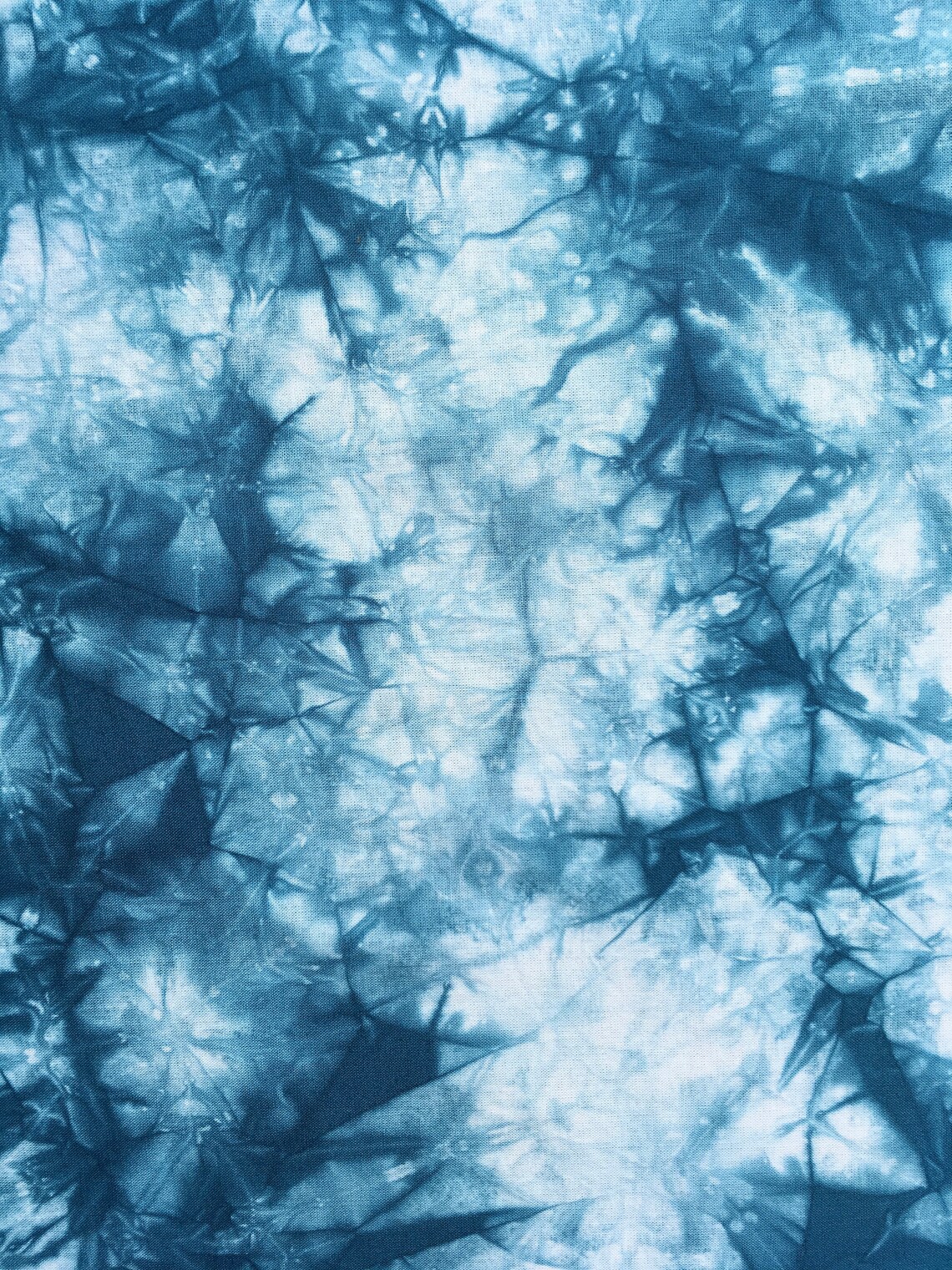 Blue Tie Dye Fabric Hand Dyed Cotton Shibori Fabric Etsy