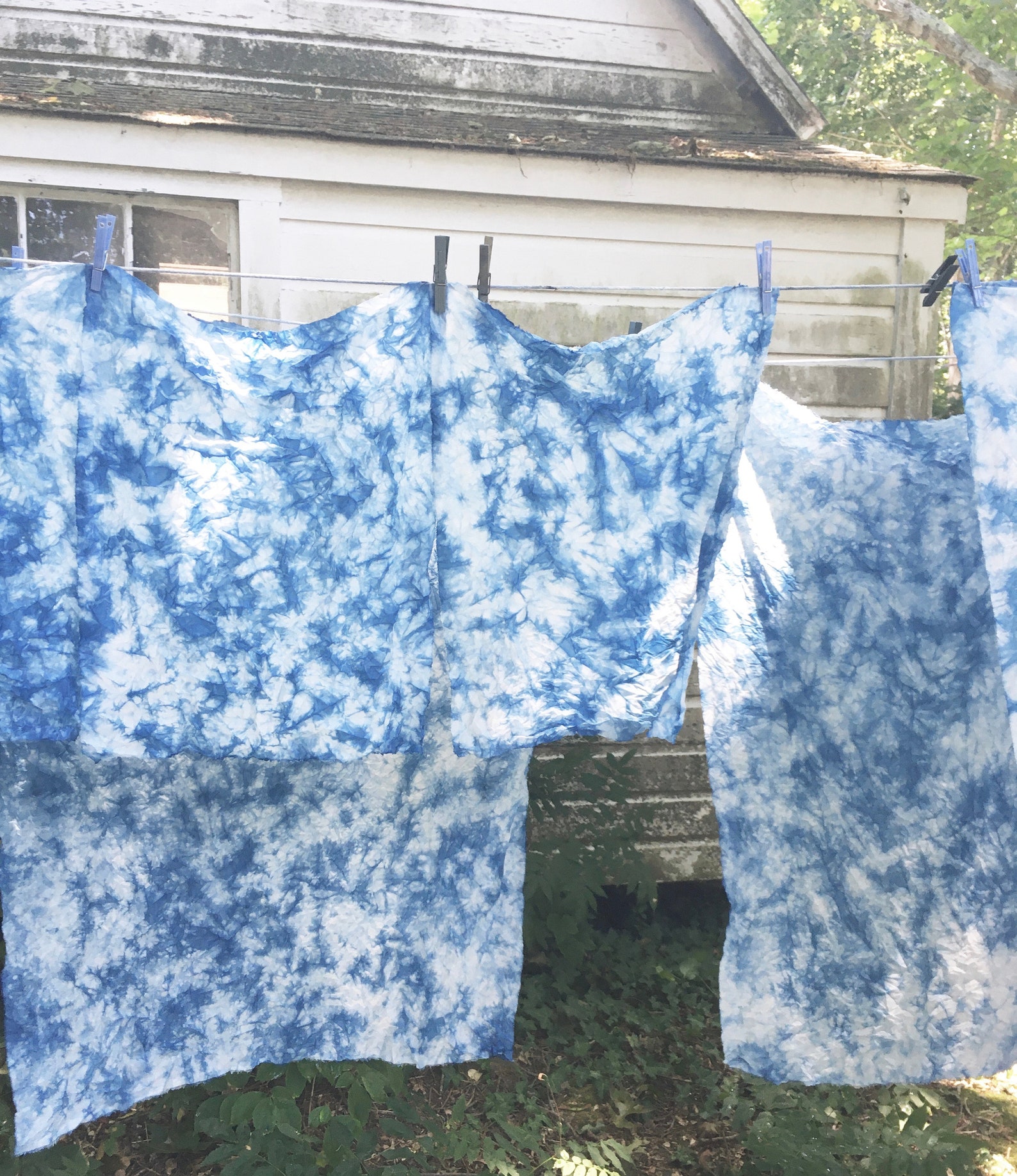 Sky Blue Indigo Fabric Shibori Tie Dye Fabric Light Blue | Etsy