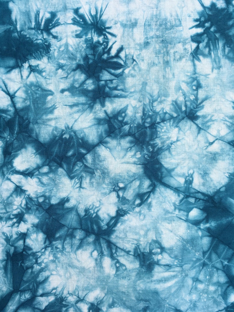 Shibori Fabric Blue Tie Dye Fabric Hand Dyed Cotton Quilt Etsy