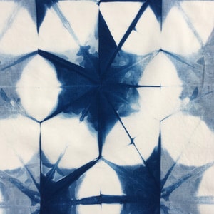 Linen Shibori Fabric Bundle, Indigo Dyed Shibori Sampler, Fabric for Boro and Mending image 6