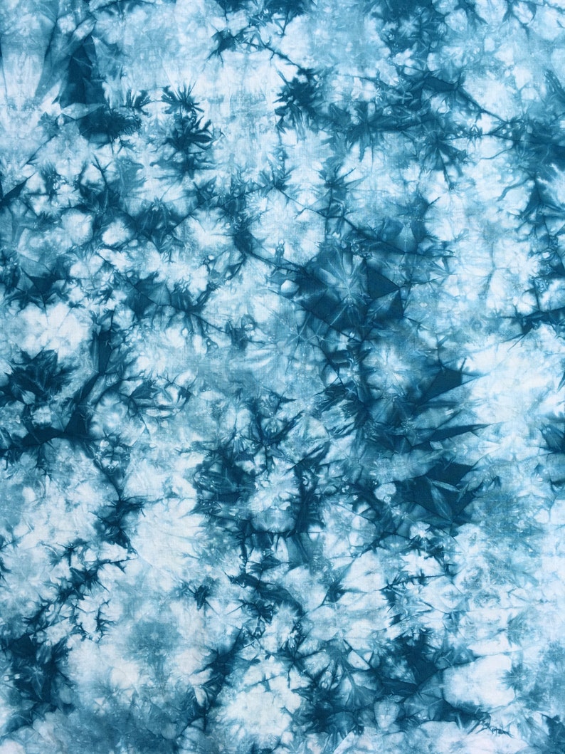 Shibori Fabric Blue Tie Dye Fabric Hand Dyed Cotton Quilt Etsy