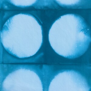 Blue Shibori Fabric, Polka Dot Fat Quarters, Shibori Moons image 7
