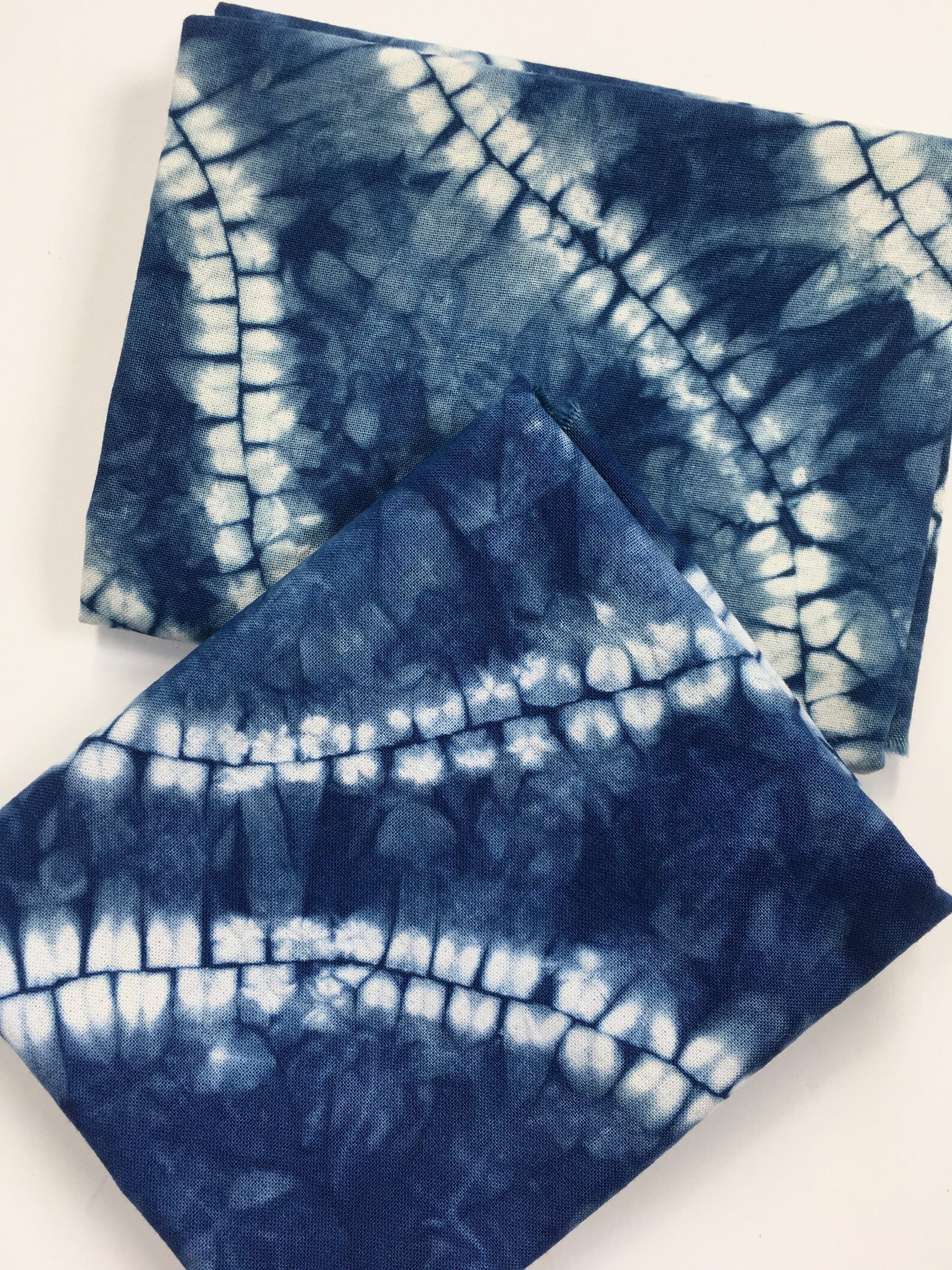 Indigo Dyed Shibori Fabric Hand Dyed Shibori Fat Quarter Etsy
