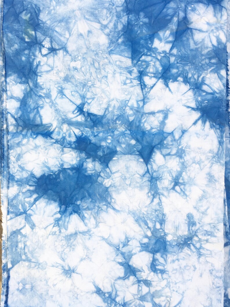 Cotton Duck Shibori Fabric Indigo Shibori Fabric for Upholstery and Home Decor