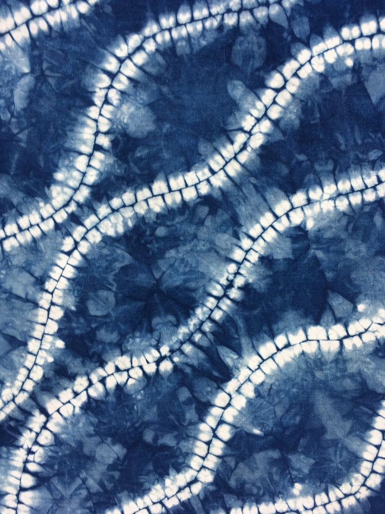 Indigo Dyed Shibori Fabric Hand Dyed Shibori Fat Quarter Etsy