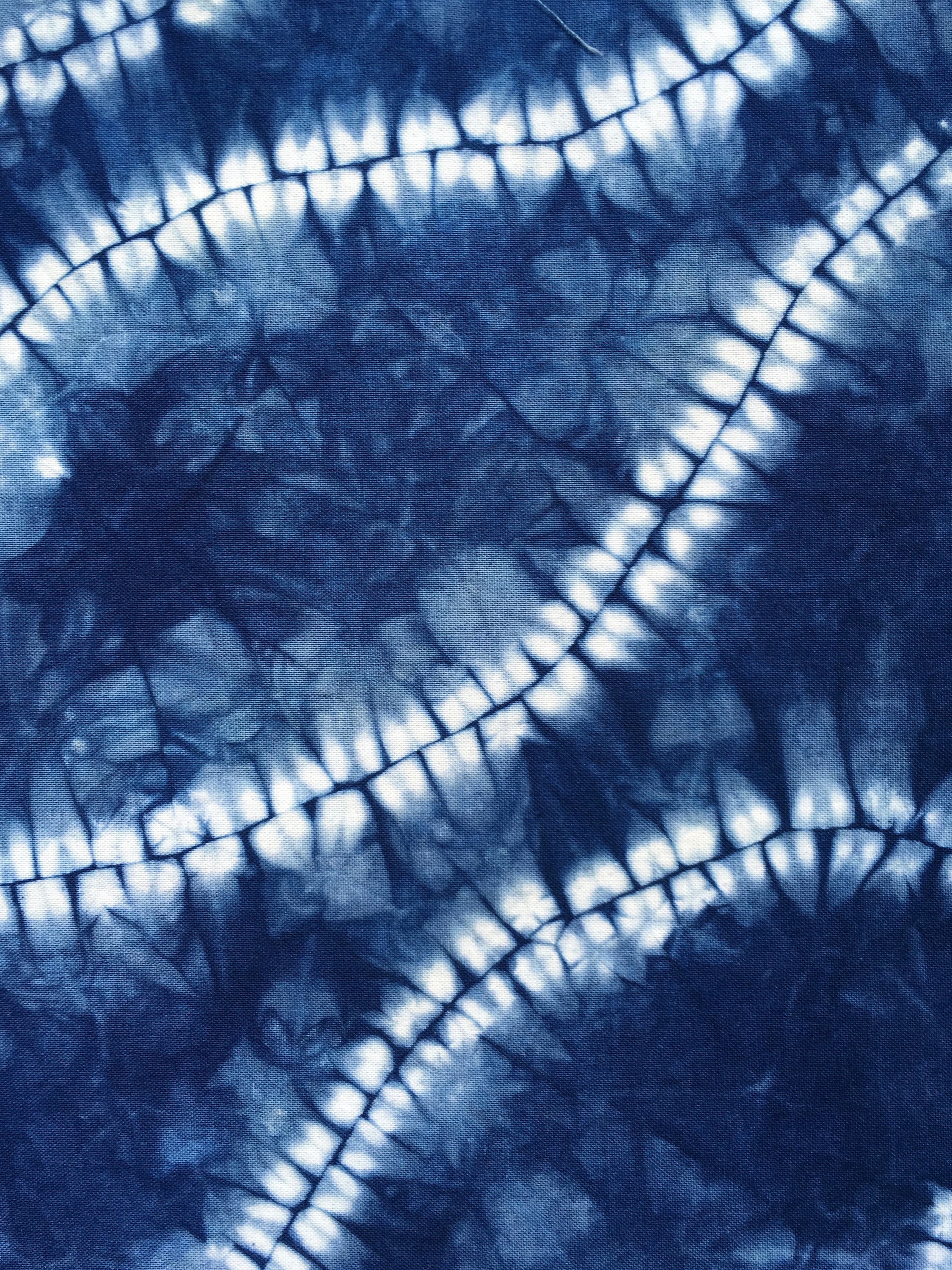 Indigo Dyed Shibori Fabric Hand Dyed Shibori Fat Quarter Etsy